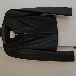 Rebecca Taylor leather jacket with knit details